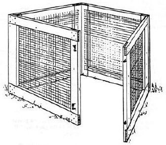 Simple construction of wood and wire.